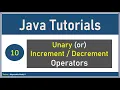 Java Tutorials Unary or Increment Decrement Operators