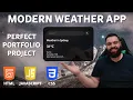 Building a Modern Looking Weather App using HTML CSS and JavaScript RTBAWD EP 03
