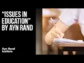 Issues in Education by Ayn Rand