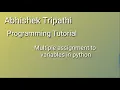 multiple assignment to variable in python Assign same value to multiple variables