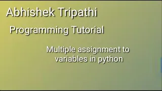 multiple assignment to variable in python Assign same value to multiple variables