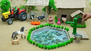 DIY how to make cow shed | house of animals | horse house – cow shed | mini hand pump |woodwork #93
