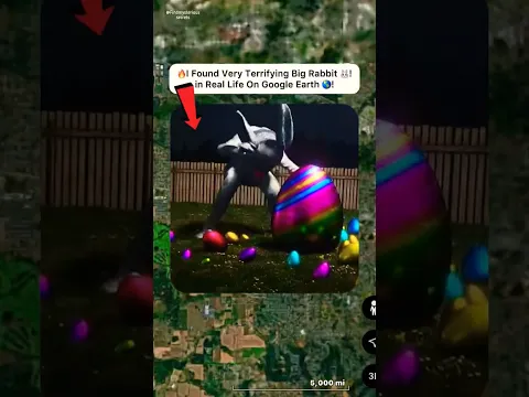 😱 I Found Very Scariest Giant Rabbit🐇 Spotted On Google Earth🌏! #shorts #findmysterioussecrets