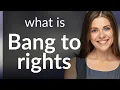 Understanding Bang to Rights A Guide for English Learners