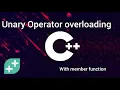 Operator Overloading with Member Fun In C Program with Unary Operator Compile Time Polymorphism