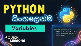 Python Variables Explanation - SINHALA Python Data Types and Variables Sinhala Coding Python