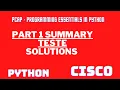 PCAP - Programming Essentials in Python Cisco Part 1 Summary Test answer