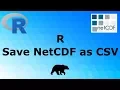 R - Save NetCDF as csv