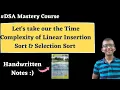 Time Complexity of Insertion Sort Selection Sort