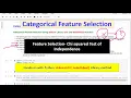 Categorical Feature selection using chi squared Hands-on with Sklearn and Python part2 Tutorial 13