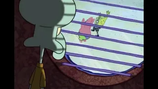 stan twitter squidward looking down at window with envy