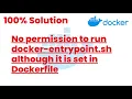 100 Solutions No permission to run docker-entrypoint sh although it is set in Dockerfile