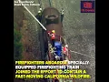 Firefighters ride special train to take on wildfire