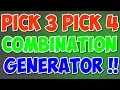 Pick 3 World Pick 3 Pick 4 Combination Generator Win Often 2025