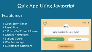 Javascript Quiz App with Source Code