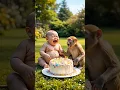 Download Lagu Monkey Picked Up the Cake and Smashed It on the Baby’s Face 😱😂 | You Won’t Believe His Reaction!