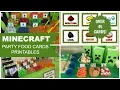 Minecraft Food Card Printables