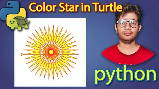 Turtle star colorful Python Turtle