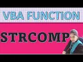 STRCOMP function in excel VBA Excel VBA function in hindi Excel VBA for beginners