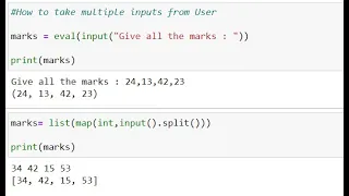 How to take multiple inputs in python