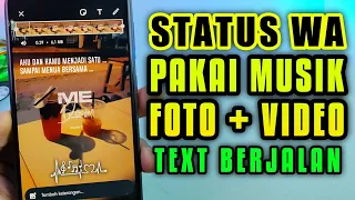 cara membuat status wa dengan musik dan foto bikin status wa pakai musik dan foto