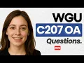 WGU C207 OA Questions Review - Real Style Q A for Exam Success