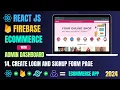 Build Ecommerce App with React And Firebase Login and Signup React Projects For Beginners