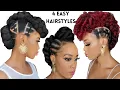 4 QUICK EASY MOHAWK HAIRSTYLES ON NATURAL HAIR TUTORIALS Protective Style Tupo1