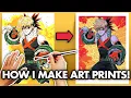 How To Make Art Prints EASY l How To Turn My Drawing Into A Digital Art Print To Sell online