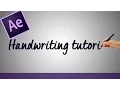 Animated Handwriting Text Tutorial - After Effects CS6