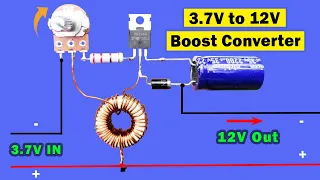 Make DIY Boost converter 3 7v to 12v Step up voltage adjustable converter