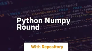 python numpy round
