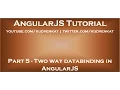 Two way databinding in AngularJS