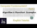 Algorithm Flowchart Examples Part 2 English Tutorial