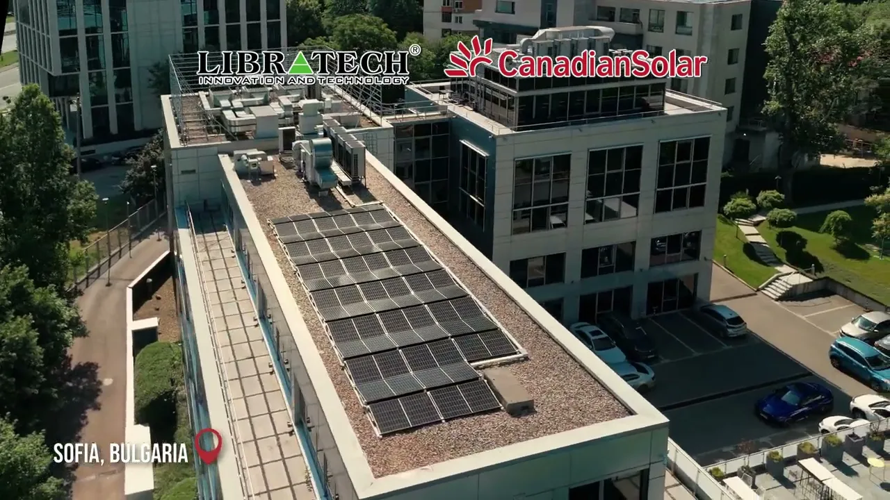 Дрон видеозаснемане за корпоративни и индустриални проекти | клиент Libratech × Canadian Solar