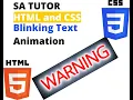 Blinking Text Animation Using HTML and CSS