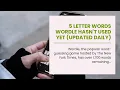 5 Letter Words Wordle Hasn t Used Yet Updated Daily