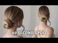 60 Second Low Bun Updo Simple Easy Beginner-Friendly