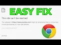 How To Fix The Web Page Might Be Temporarily Down Or It May Have Moved ERR CONNECTION ABORTED Chrome