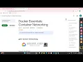 Docker Essentials Container Networking - docker-networking