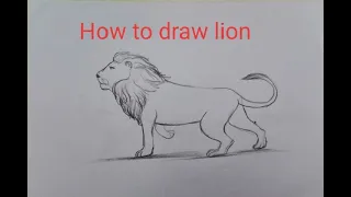 how to draw a lion side view l lion drawing easy l Animal l step by step lion drawing tutorial