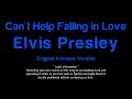Can't Help Falling in Love - Elvis Presley Piano (Karaoke Songs With Lyrics - Original Key)