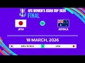 Final Match Schedule AFC Women s Asian Cup 2026