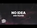Download Lagu Don Toliver - No Idea (Lyrics)