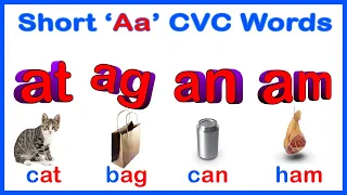 Learn To READ CVC Words Short A Sound Letter A Blending Learning Step By Step 
