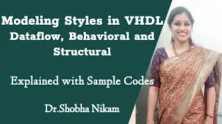 Modeling styles Dataflow Behavioral and structural in V L CircuitrysimplifiedbyDr Shobha