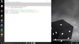 Python Programming Area of Trapezoid