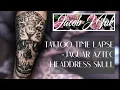 Aztec Jaguar Headdress Skull - Tattoo Time Lapse