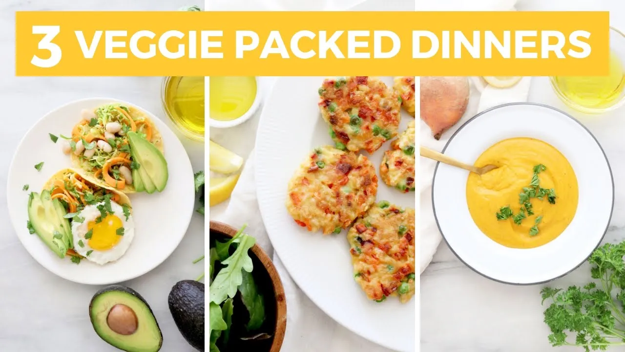 3 Quick & Healthy Veggie Packed Dinner Recipes!