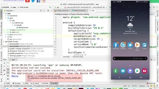 109 Android Studio and minSdkVersion targetSdkVersion and compileSdkVersion